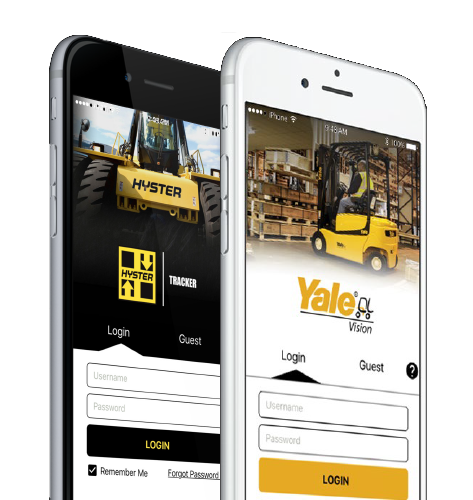 Hyster Tracker App and Yale Vision App