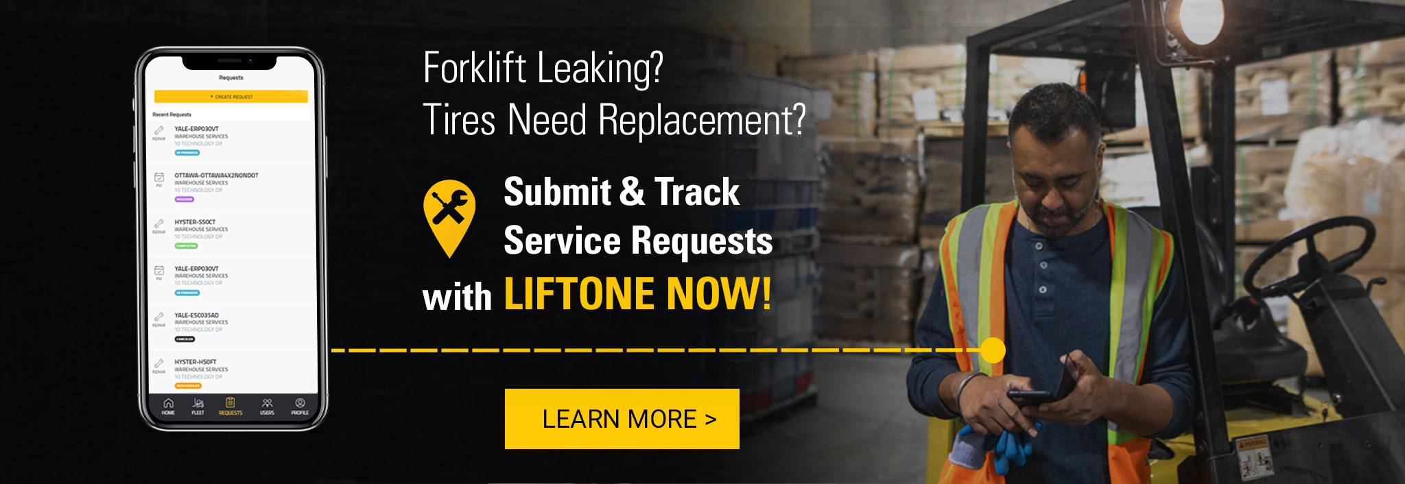 Submit and track service requests with LiftOne Now