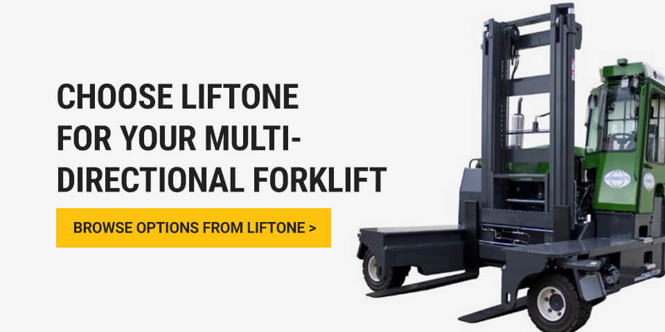multidirectional forklift with button to browse options from liftone