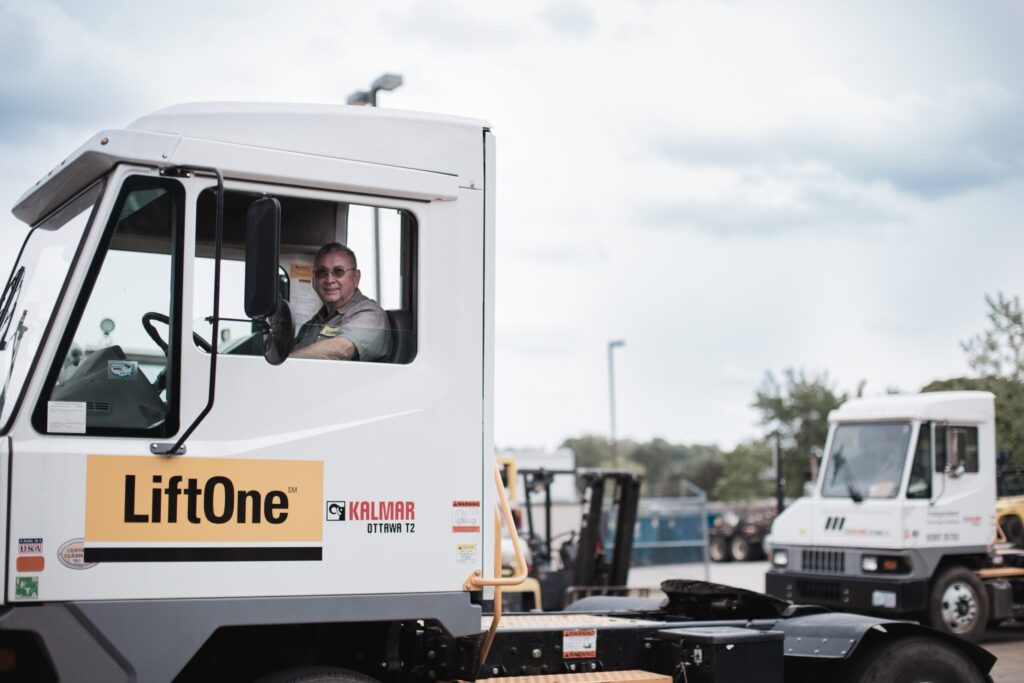 LiftOne Truck Driver smiling